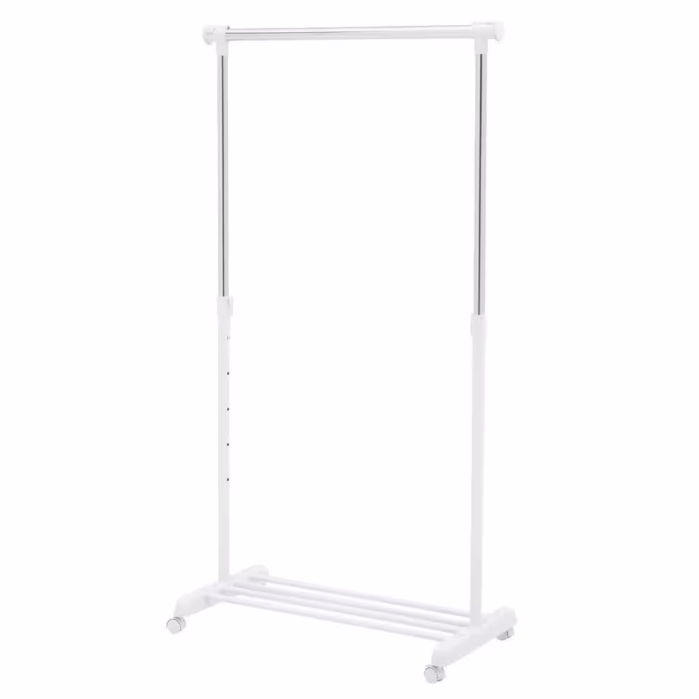 Honey-Can-Do Chrome Steel Clothes Rack 53.25 in. W x 62.99 in. H