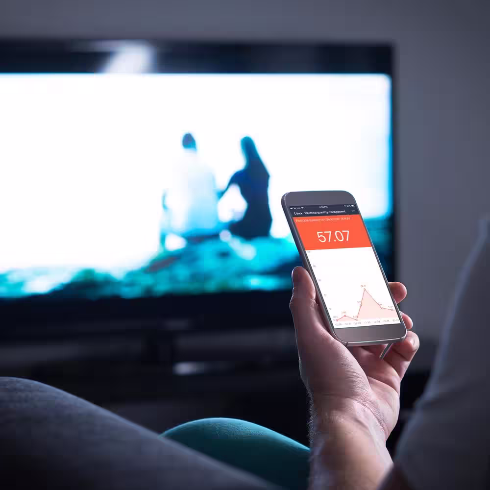 TORK Smart Energy Wi-Fi Indoor Energy Recording 3-Prong 2-Outlet Plug, Alexa/Google Asst, Remote, Multi-Control and Schedule