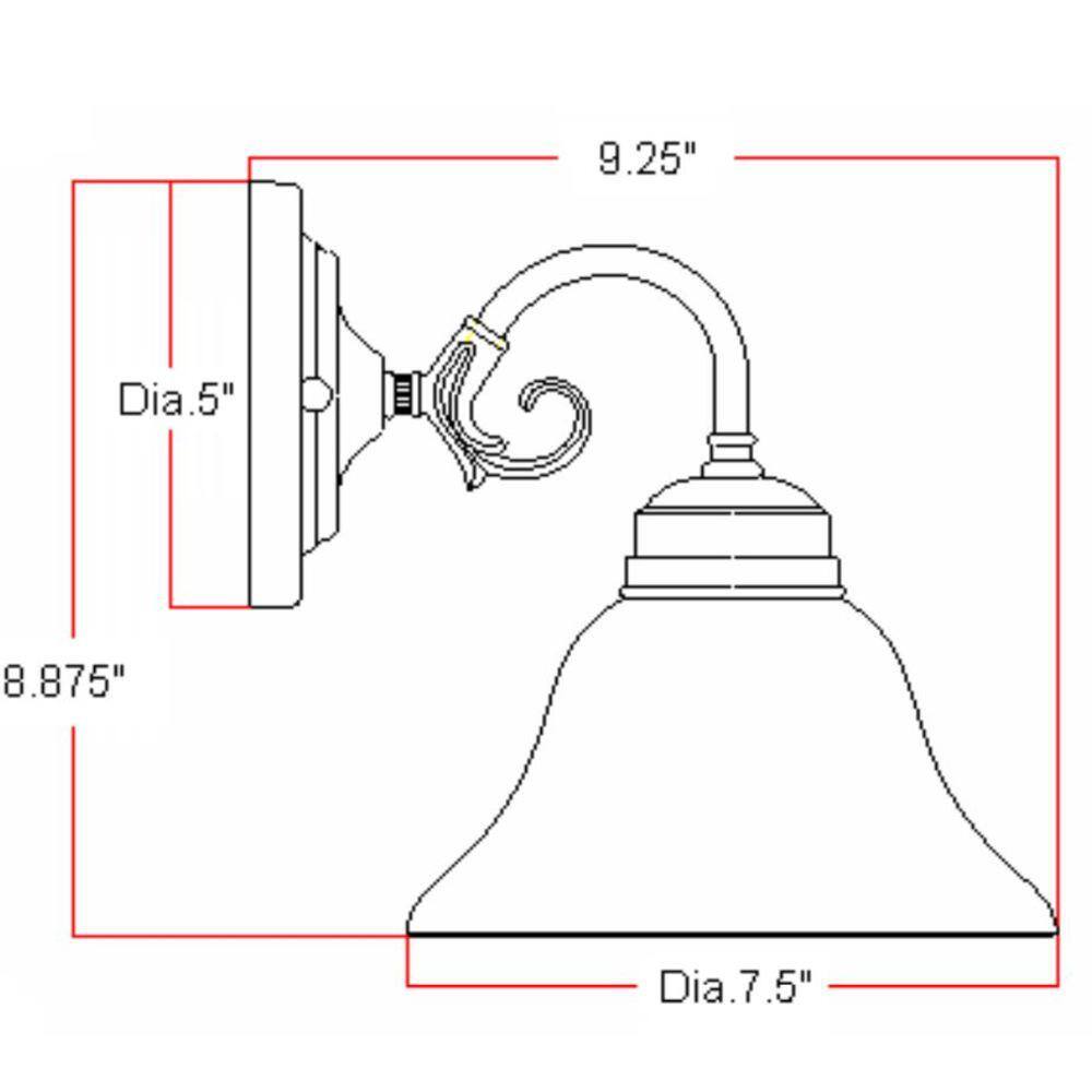 Design House Millbridge 1-Light Oil-Rubbed Bronze Wall Mount Sconce