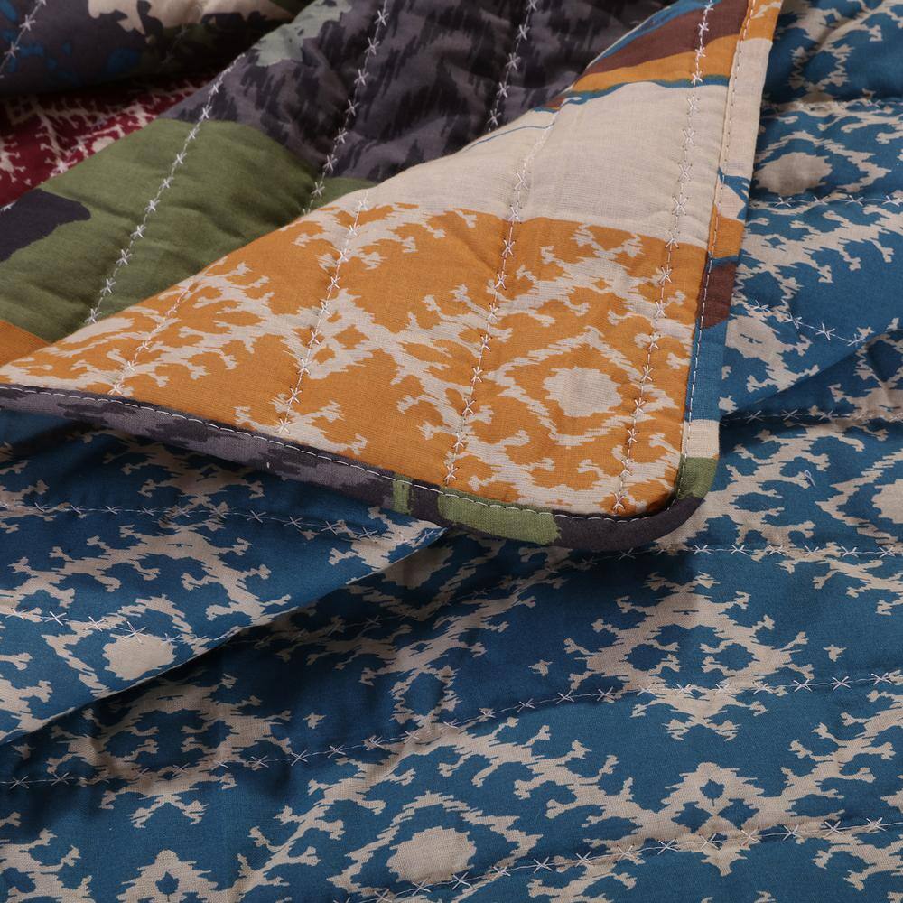 Greenland Home Fashions Black Bear Lodge Multi Quilted Cotton Throw