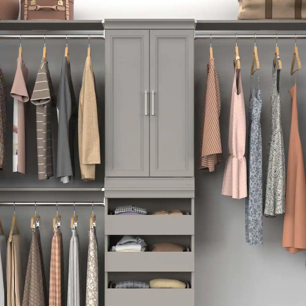 ClosetMaid 21 in. W Smoky Taupe Modular Storage Solid 2-Door Kit