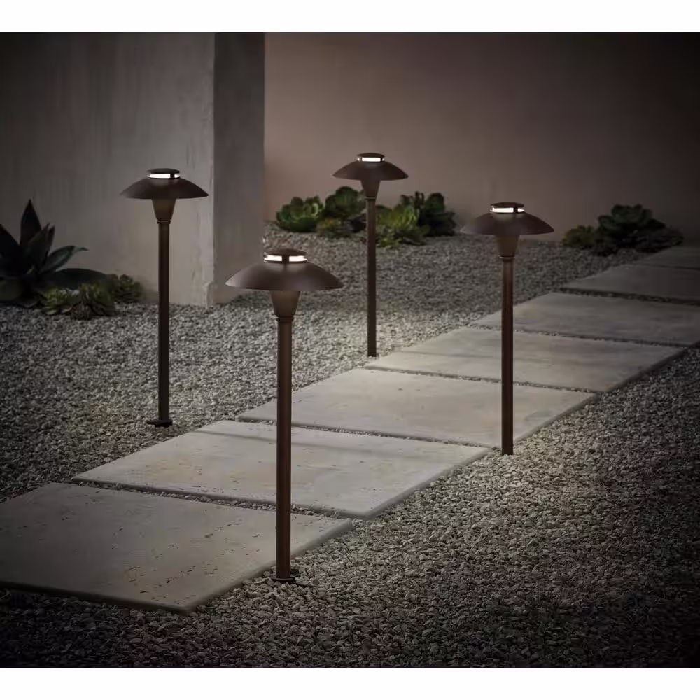 Commercial Electric Jasper Low Voltage Bronze Outdoor Landscape Path Light (4-Pack)