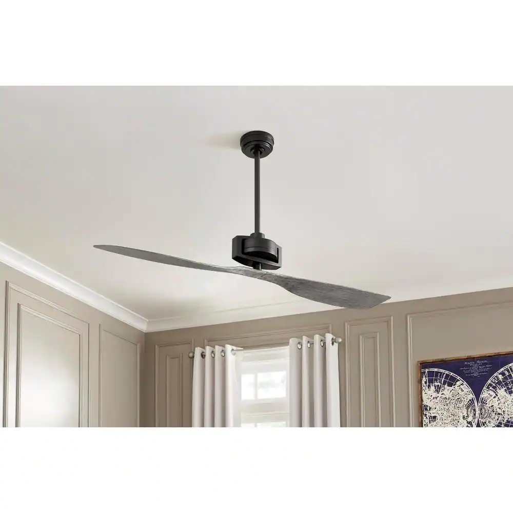 Home Decorators Collection Alderbrook 60 in. Indoor Matte Black Ceiling fan with Remote Control