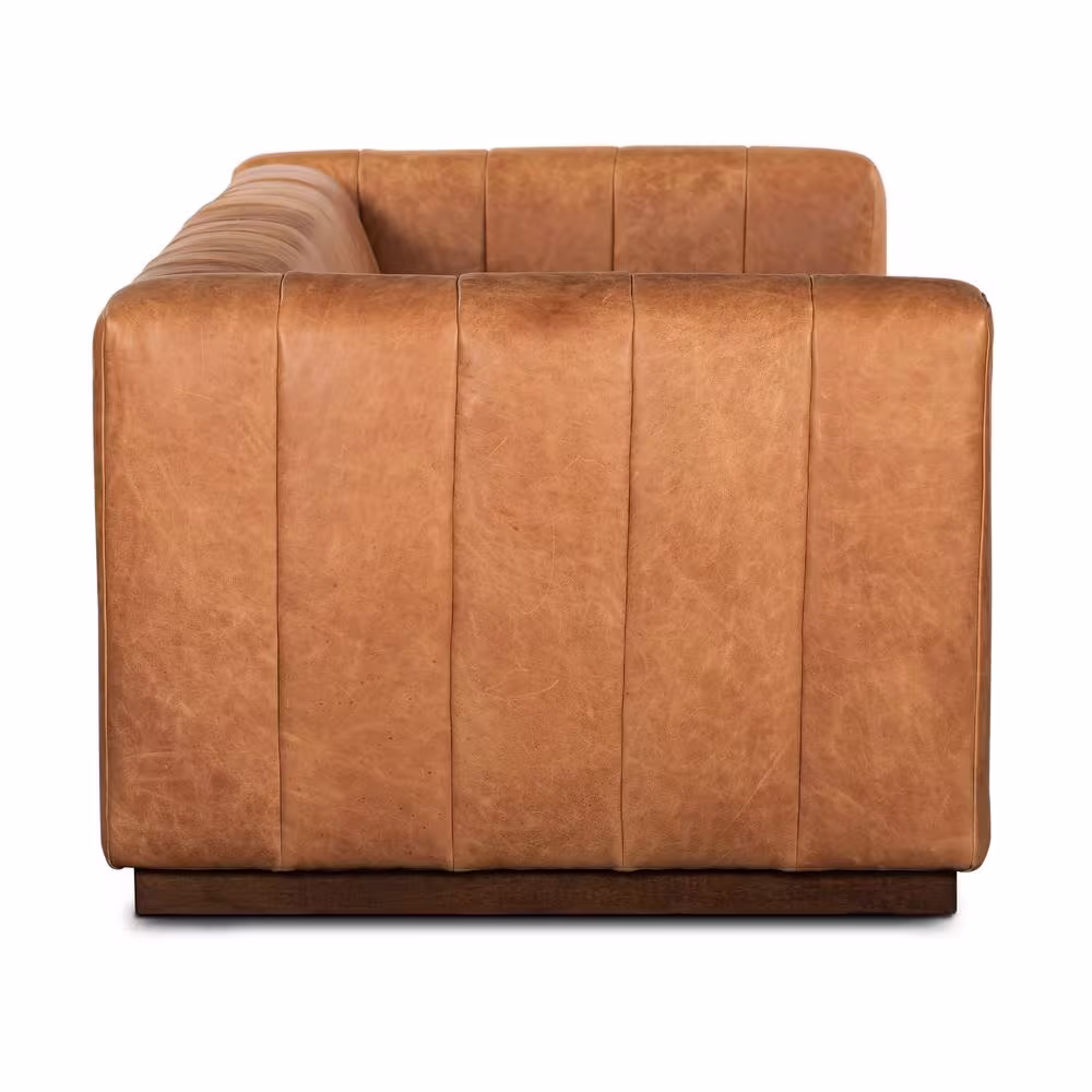 Poly and Bark Canale 86 in. Sofa in Cognac Tan