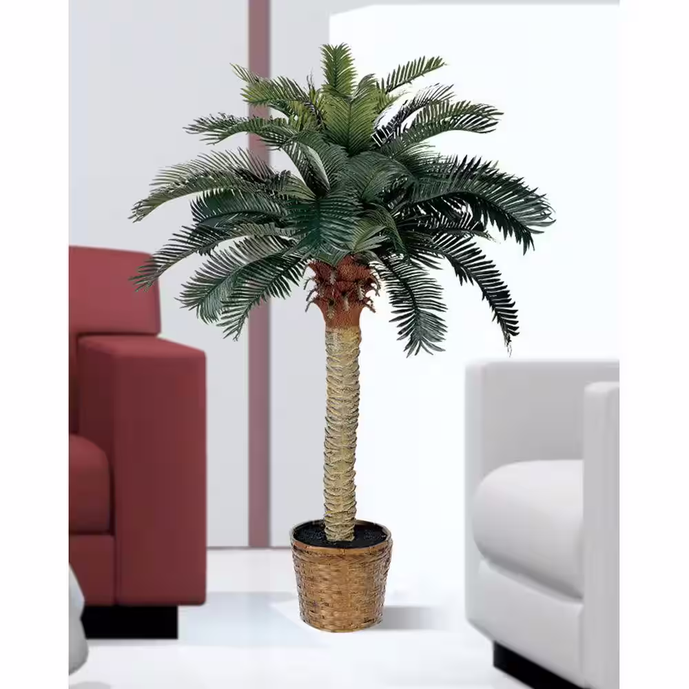 Nearly Natural 4 ft. Artificial Sago Palm Silk Tree