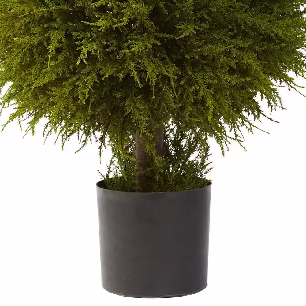 Nearly Natural 32 in. Artificial Cedar Ball Topiary