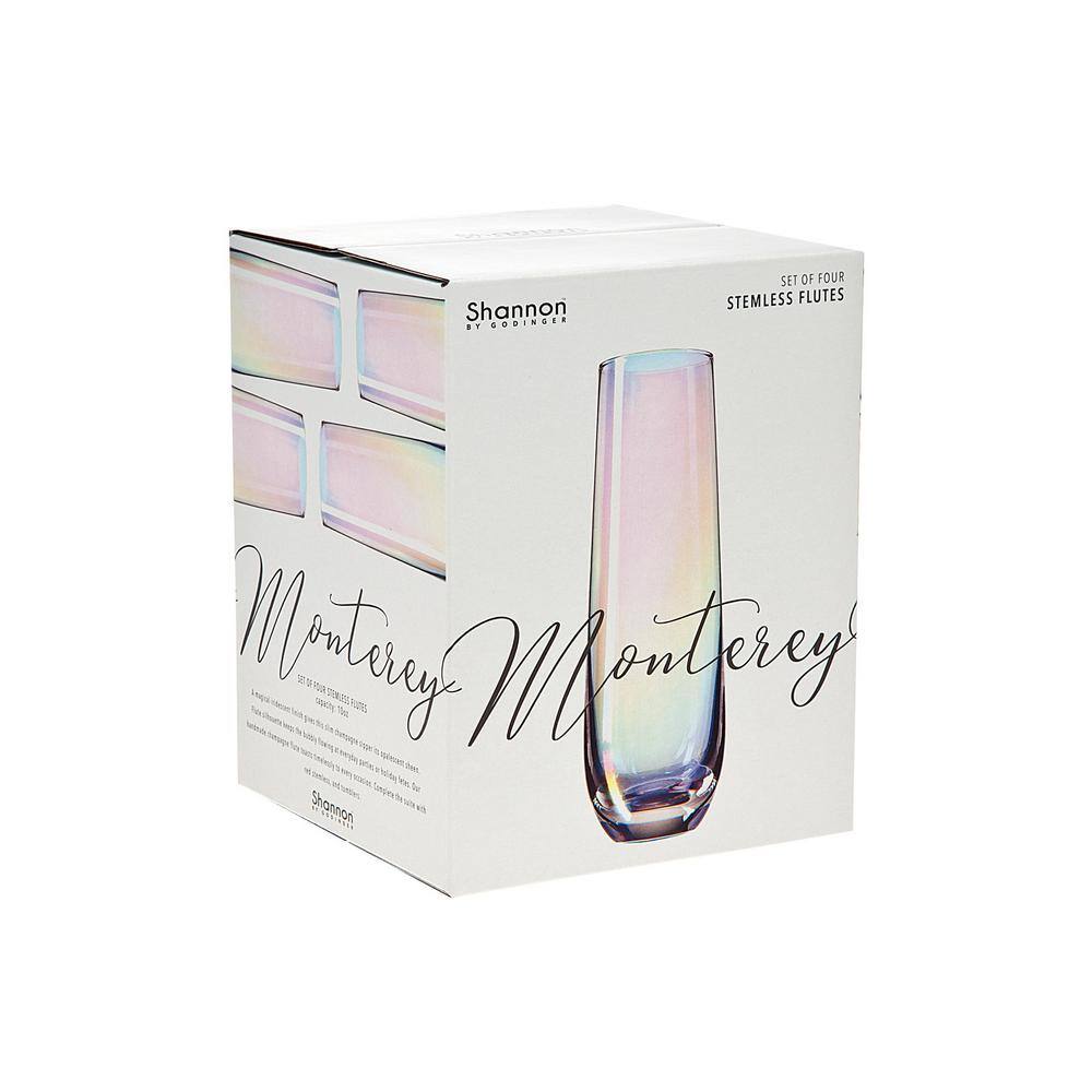 Godinger Monterey 10 oz. Crystal Stemless Flutes (Set of 4)