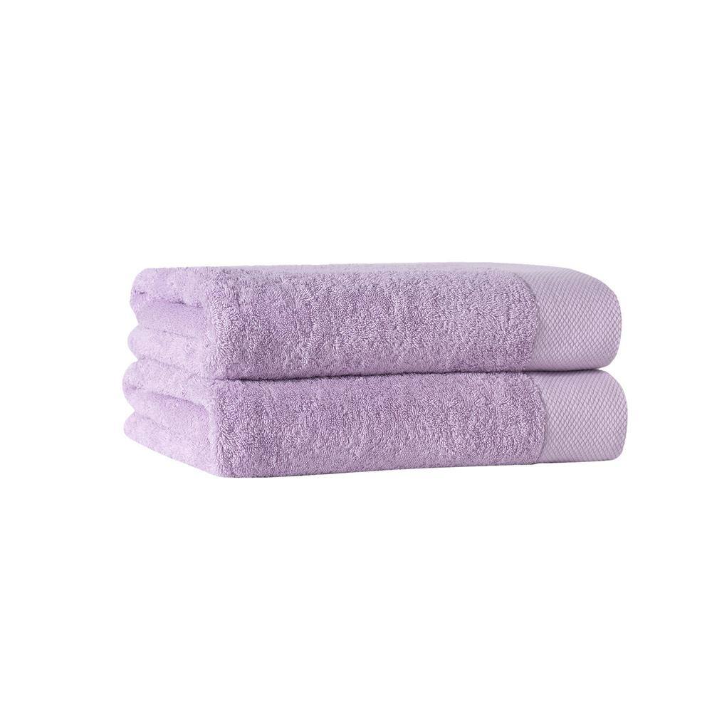 None Signature 8-Piece Lilac Turkish Cotton Hand Towels