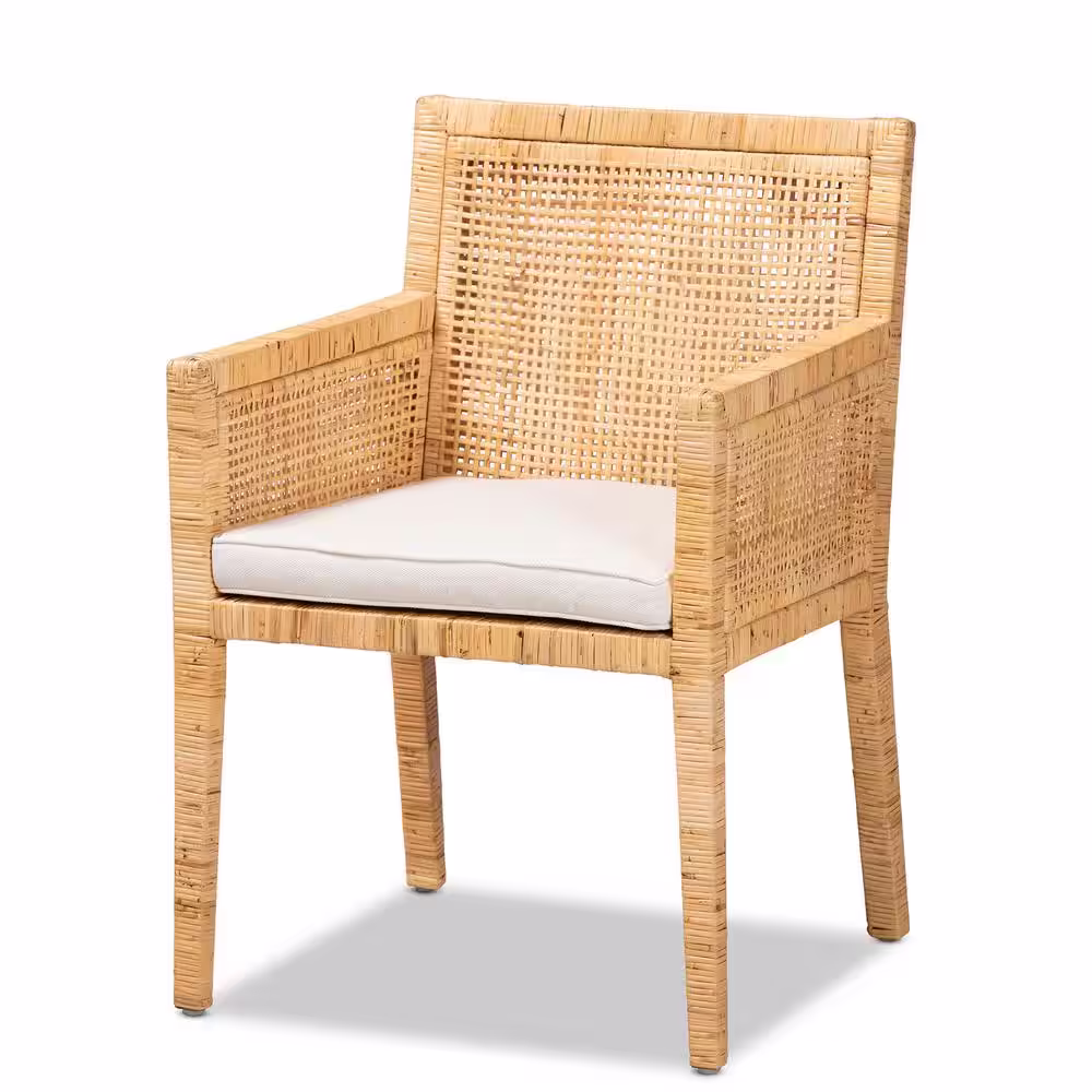 bali & pari Karis Natural and White Dining Chair