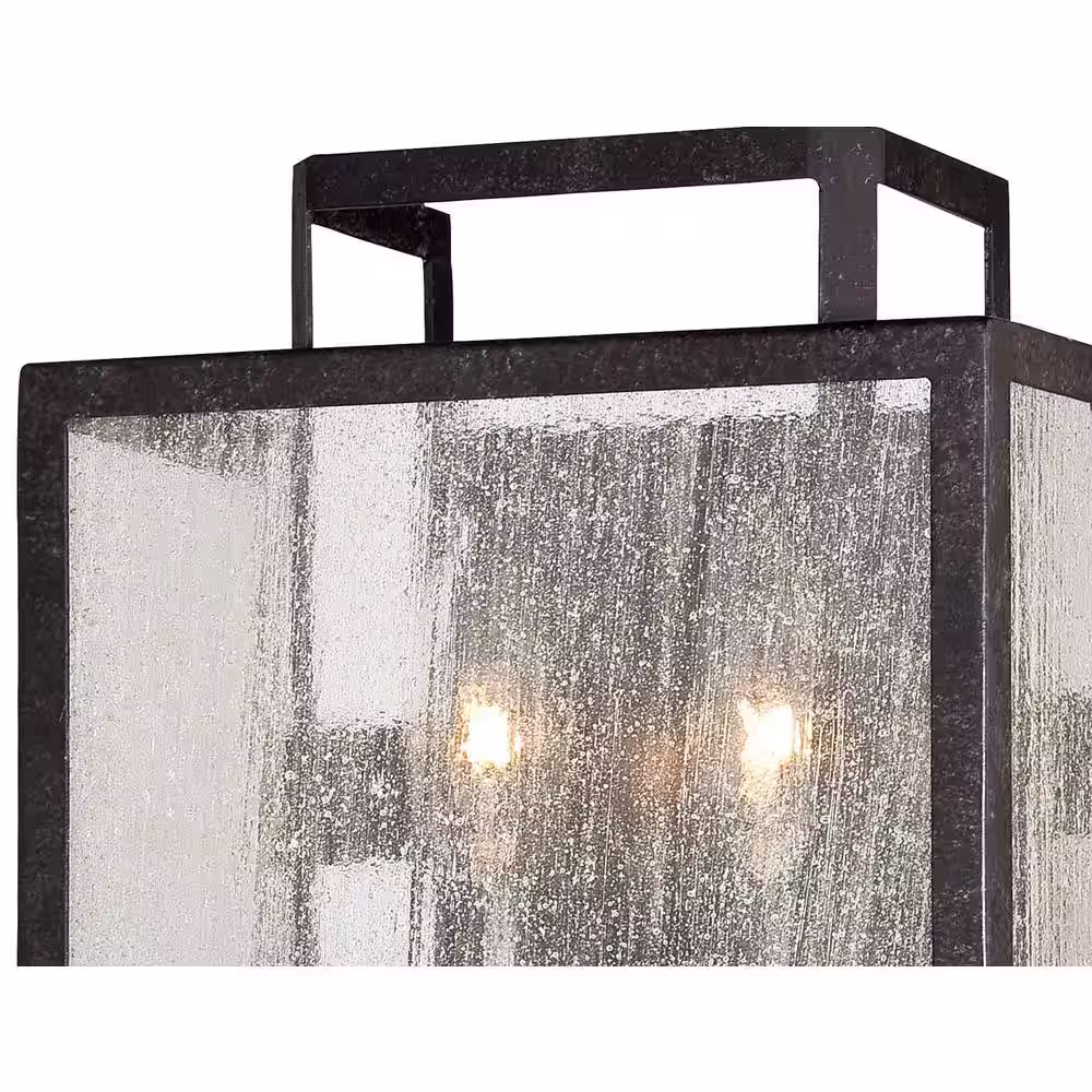 Minka Lavery Camden Square 2-Light Aged Charcoal Wall Sconce