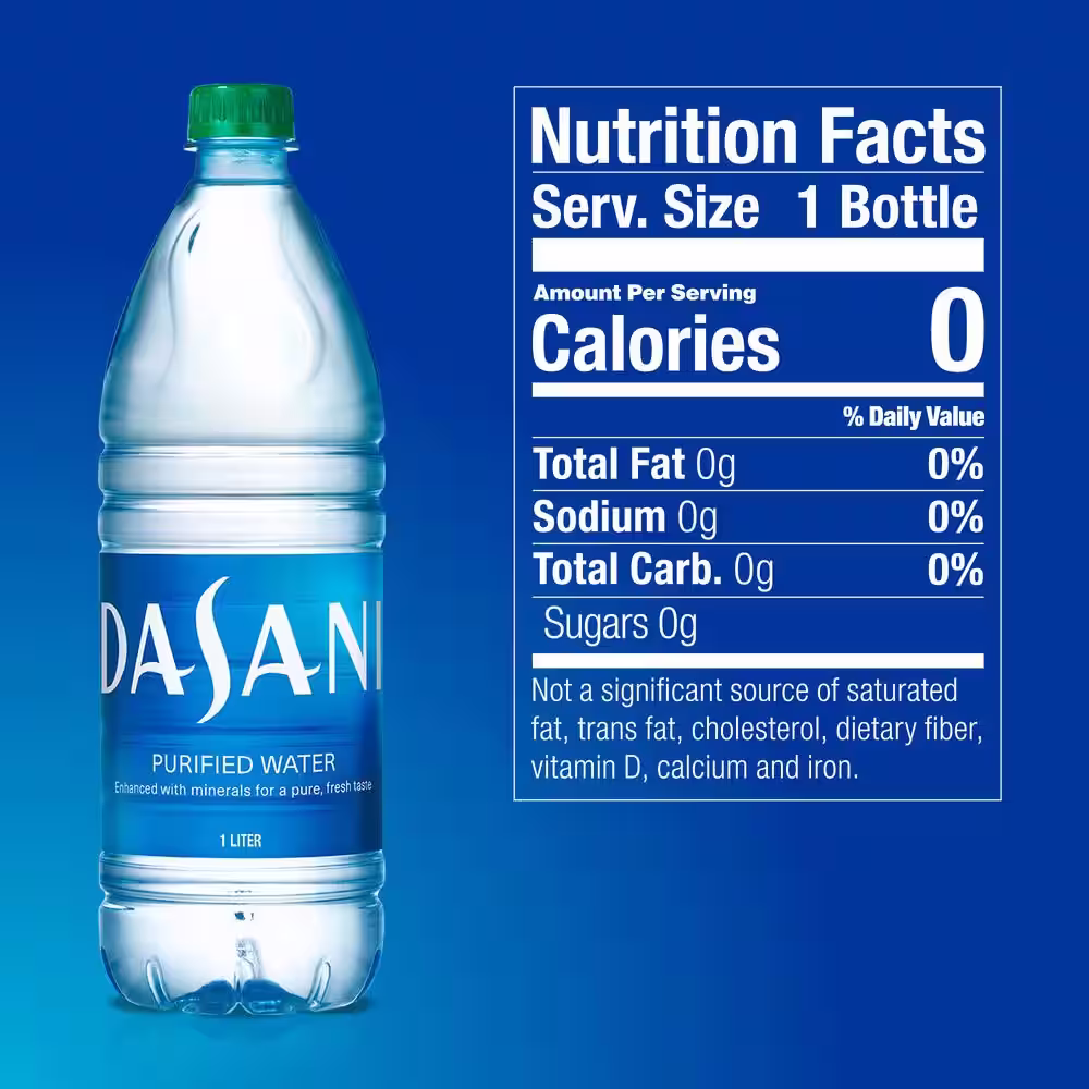 Dasani 1 l Purified Water Bottle