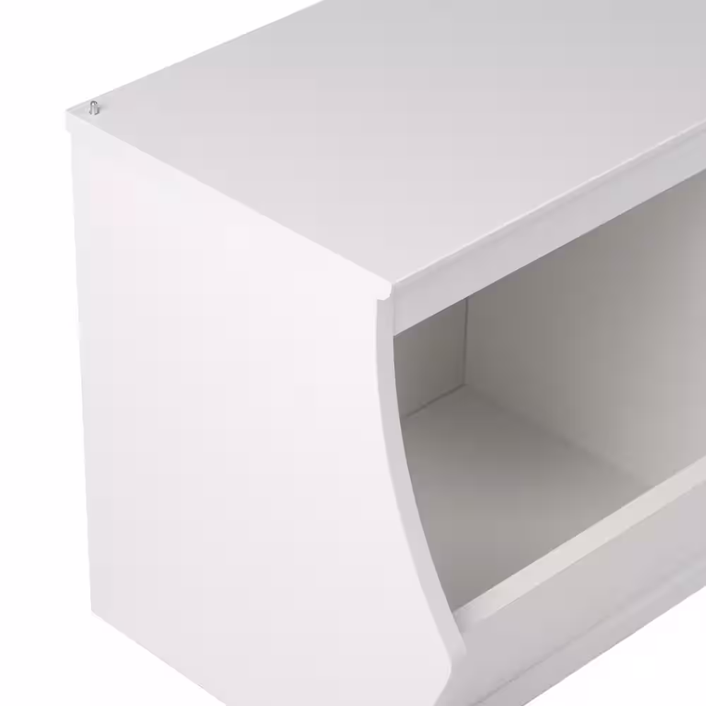 Prepac 18 in. H x 34 in. W x 15.75 in. D White Wood 2-Cube Organizer