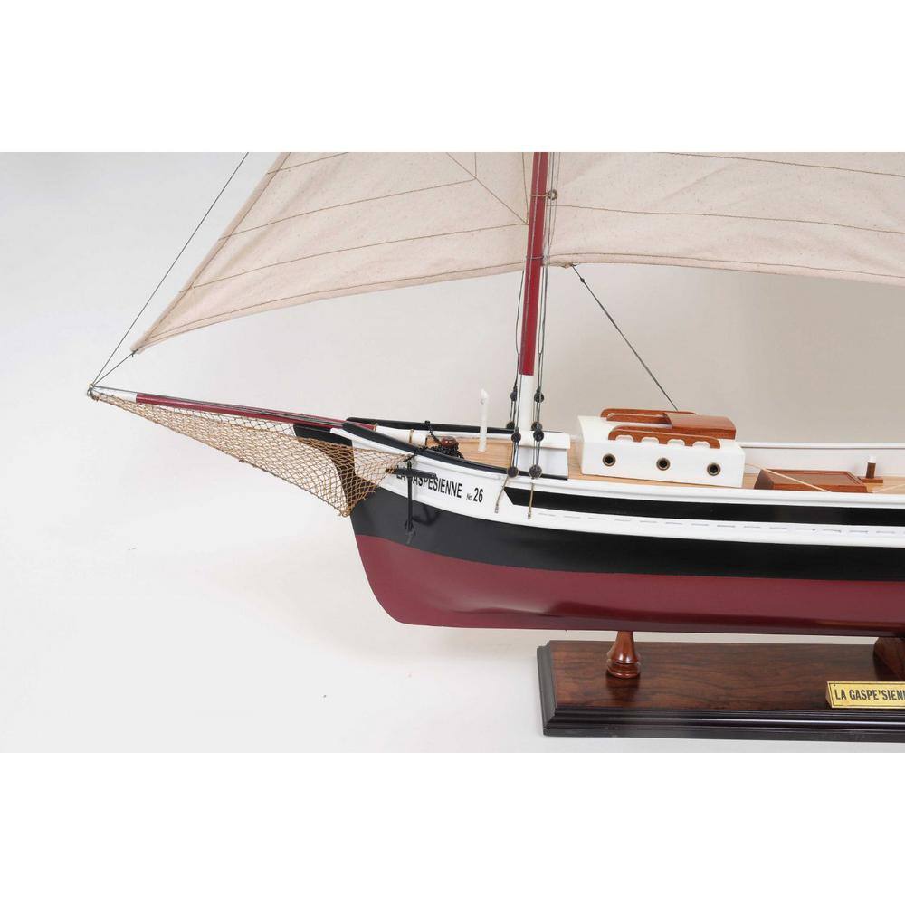 HomeRoots 31.25 in. Multicolor Sailboat Model With Solid Wood Base