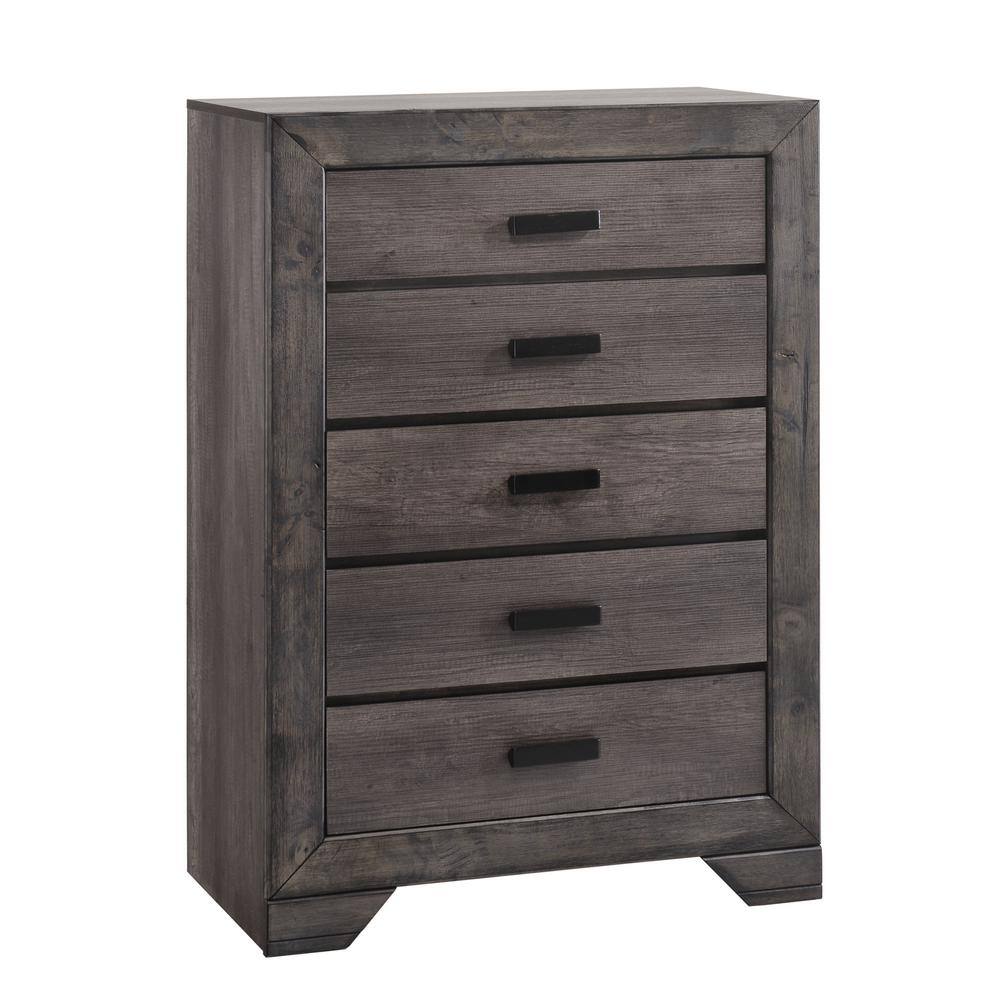 None Grayson 5-Drawer Gray Chest