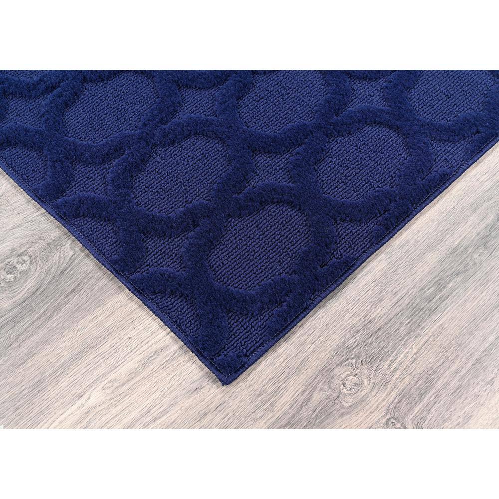 Garland Rug Garden Trellis Navy 5 ft. x 7 ft. Indoor/Outdoor Area Rug