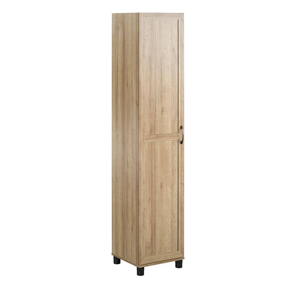 None Lory Framed 15.67 in. W, Utility Cabinet, Natural, Wood Closet System