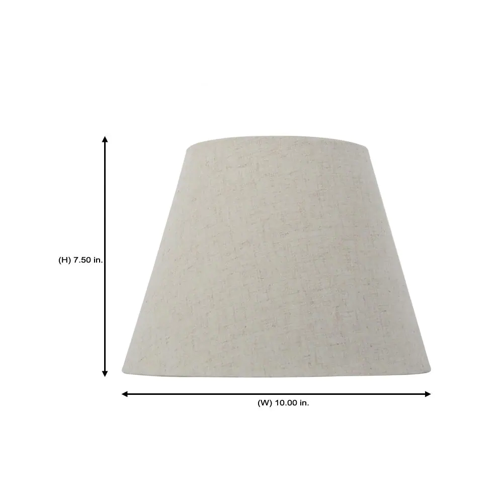 Hampton Bay Mix and Match 10 in. Dia x 7.5 in. H Oatmeal Round Accent Lamp Shade