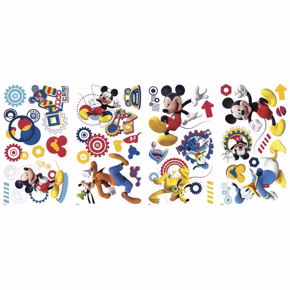 RoomMates 5 in. x 11.5 in. Mickey & Friends - Mickey Mouse Clubhouse Capers Peel and Stick Wall Decal