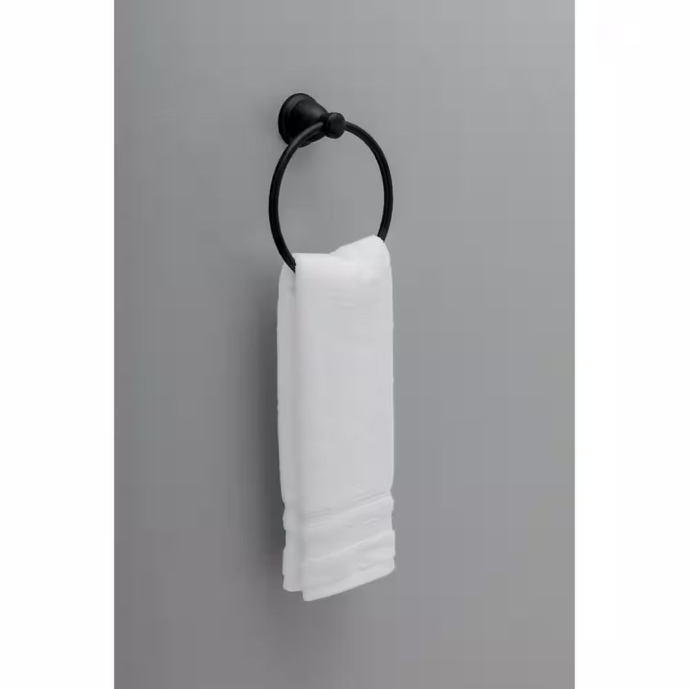 Franklin Brass Kinla Towel Ring in Matte Black