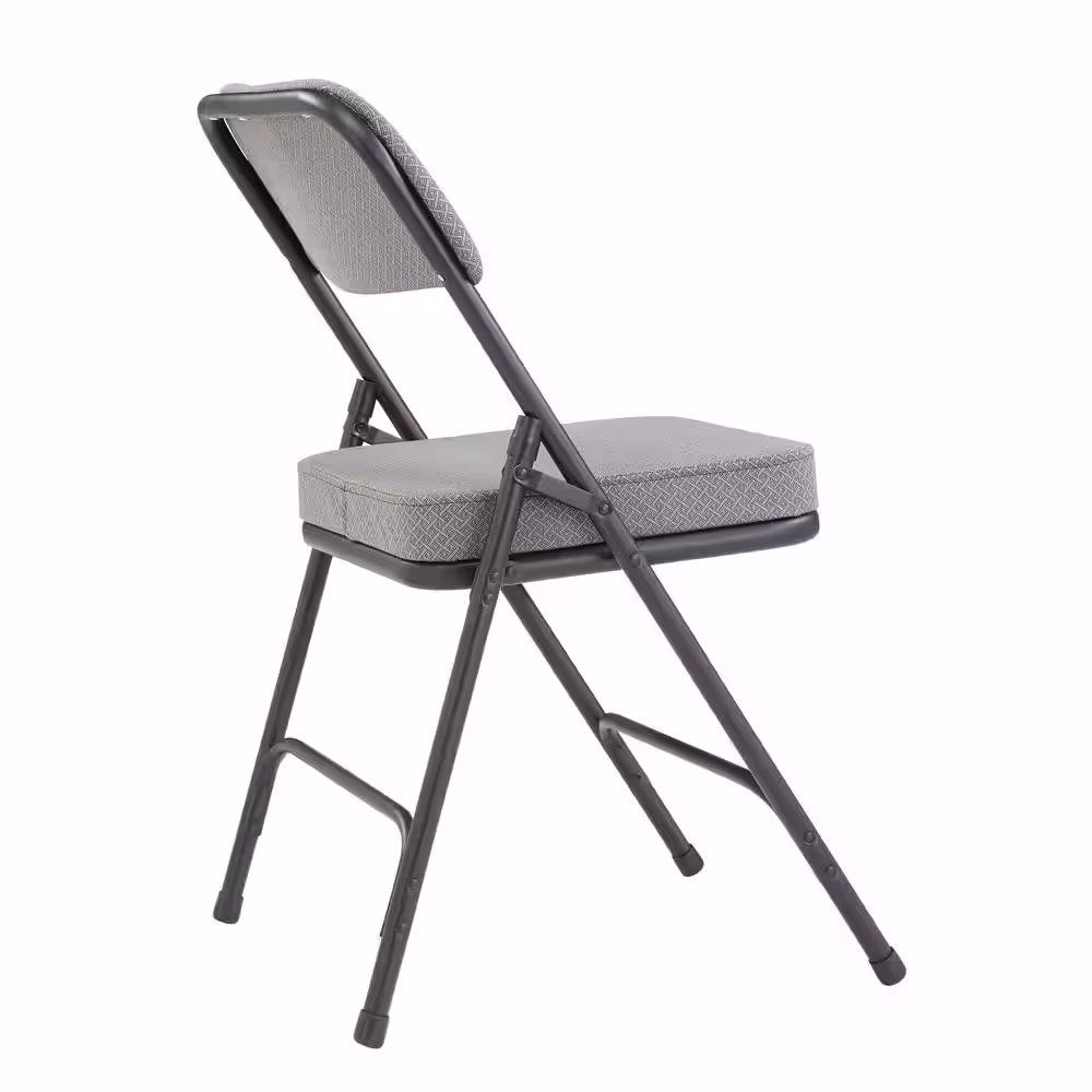 National Public Seating Charcoal Fabric Padded Seat Folding Chair (Set of 2)