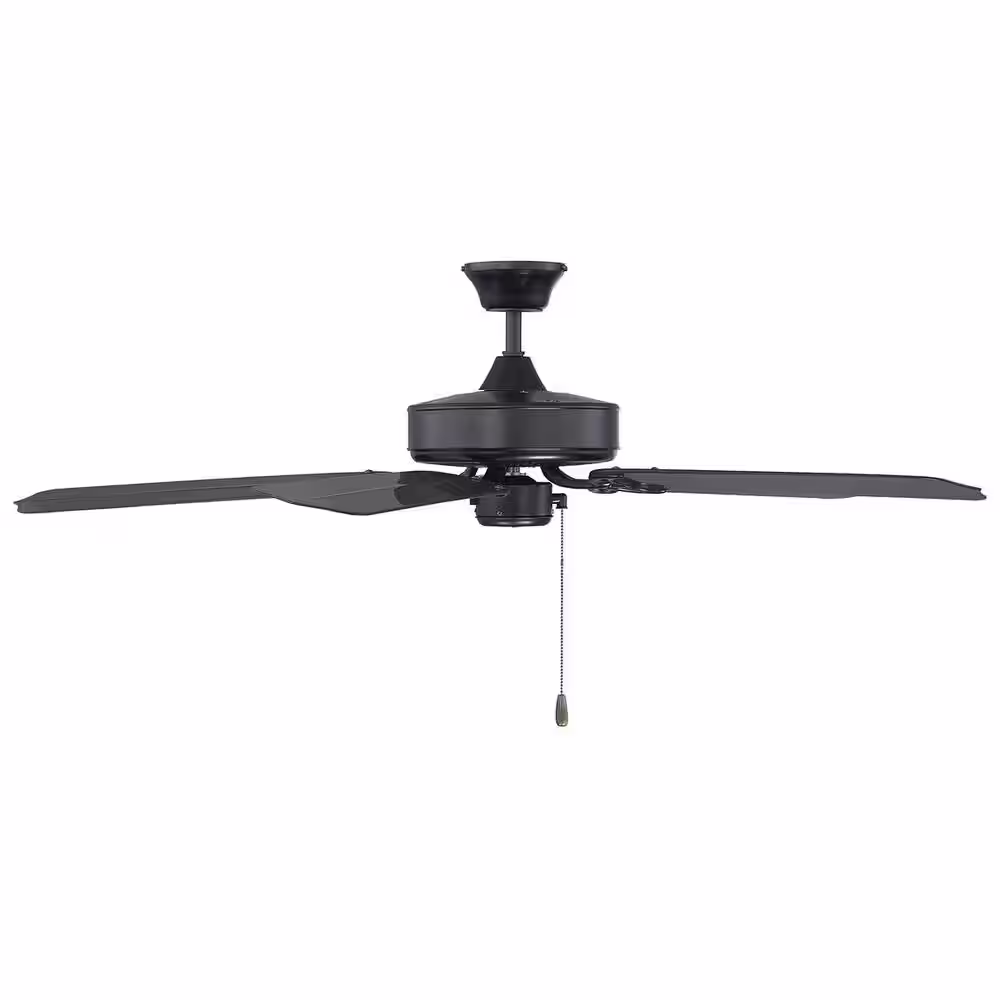 Savoy House Meridian 52 in. Matte Black Indoor/Outdoor Ceiling Fan with Reversible Motor