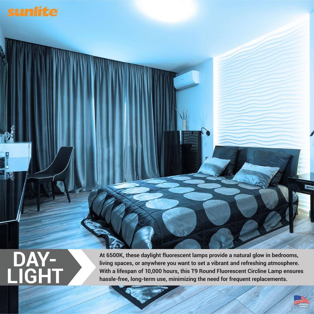 Sunlite 32-Watt T9 Round Fluorescent G10q Base Light Bulb Daylight Deluxe (4-Pack)