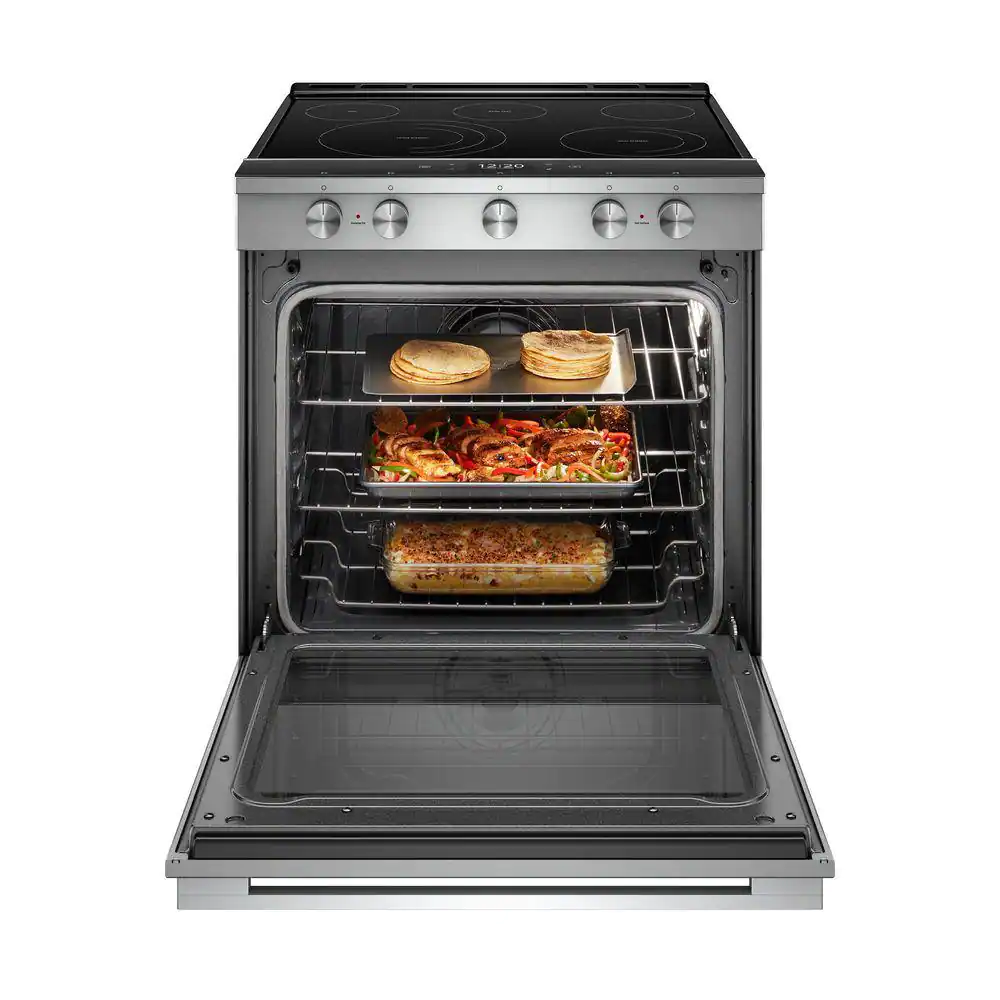 Whirlpool 6.4 cu. ft. Smart Slide-in Electric Range with Scan-to-Cook Technology and Air Fry With Connection in Stainless Steel