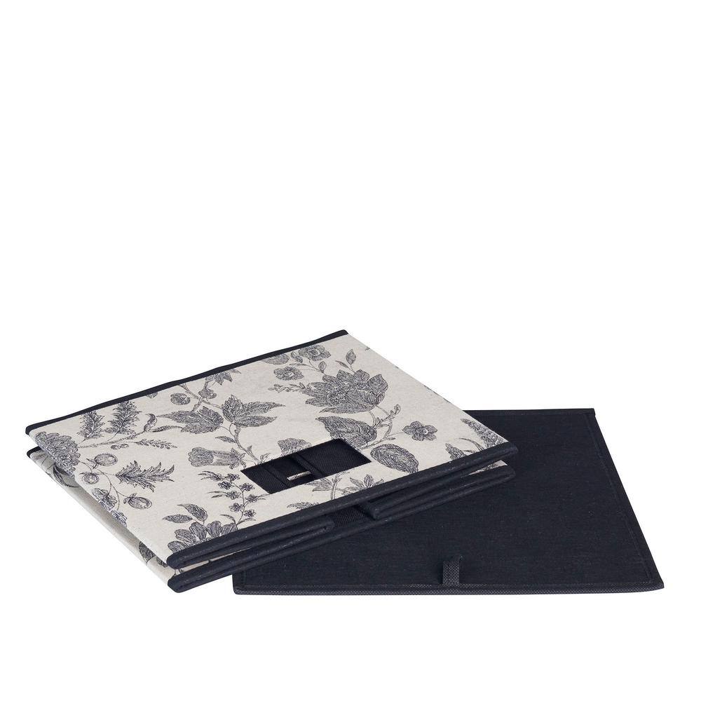 Household Essentials 10 in. H x 13 in. W x 11.5 in. D Assorted Colors Canvas Cube Storage Bin