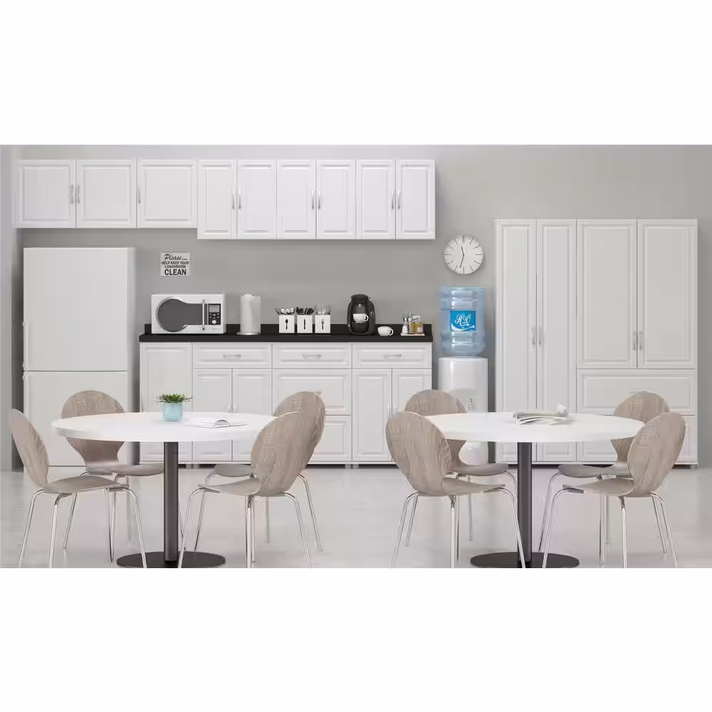 Ameriwood Home 74 in. H x 36 in. W x 15 in. D Trailwinds White 2-Door/2-Drawer Freestanding Storage Cabinet