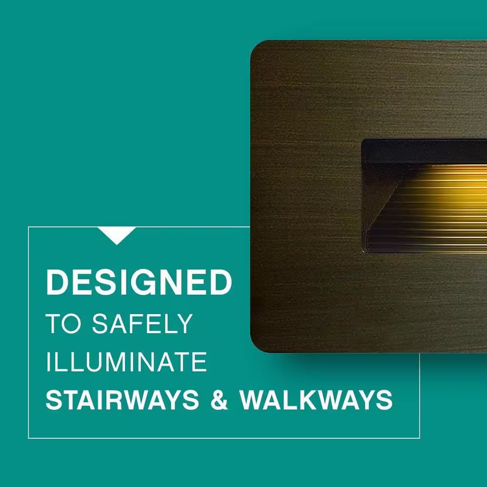 Hinkley Lighting Hinkley Landscape Lighting Luna Horizontal 12v Step Light, Matte Bronze