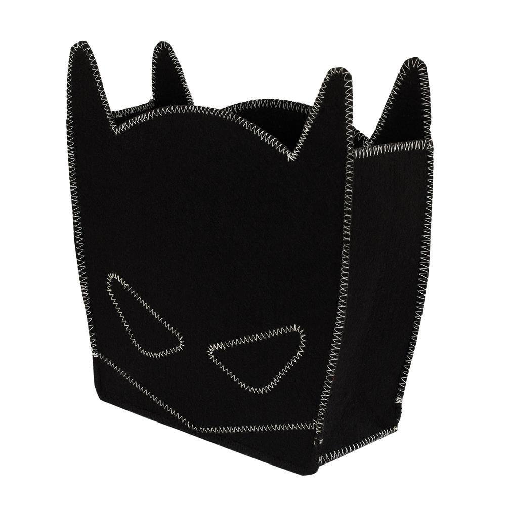 None Black Batman Shaped Felt Nursery Storage