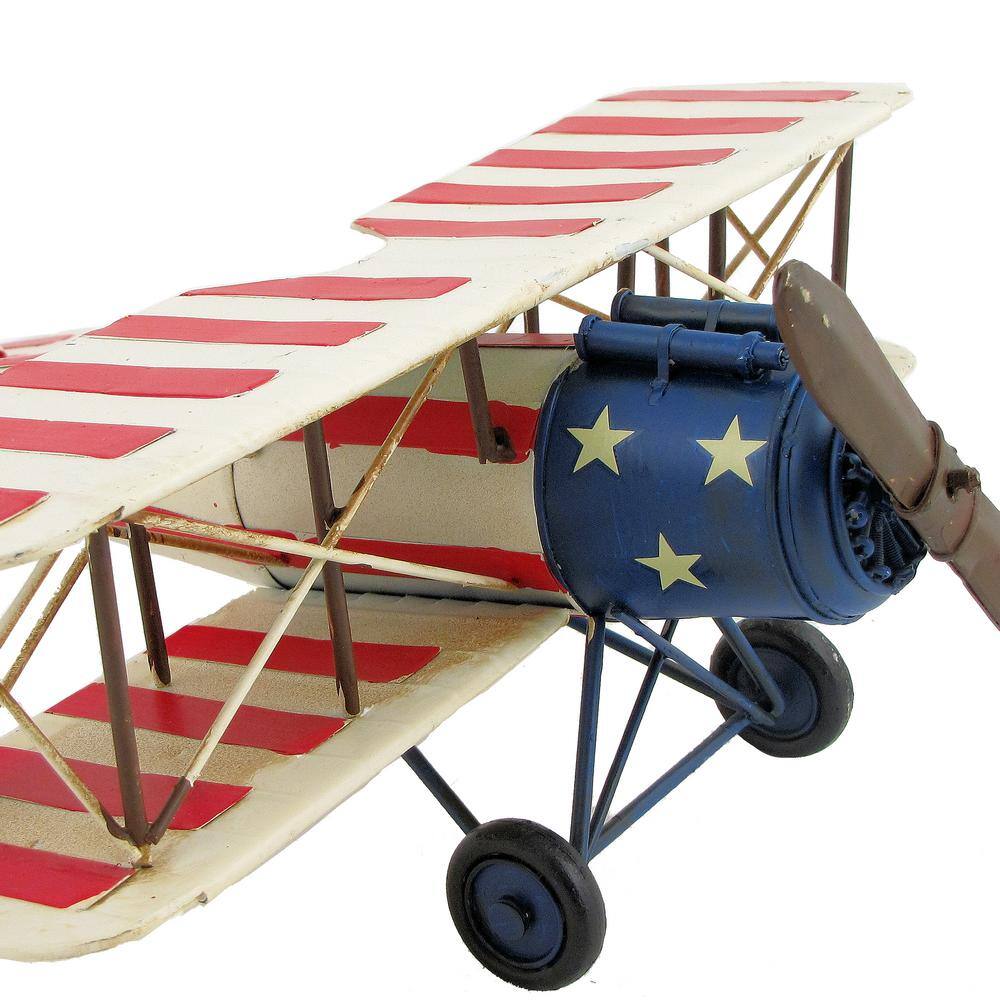 Zaer Ltd. International Small Metal Airplane in Red, White and Blue