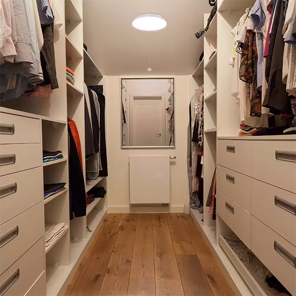 Commercial Electric 10 in. White Closet Light with Pull Chain LED Flush Mount Ceiling Light 900 Lumens 4000K Bright White