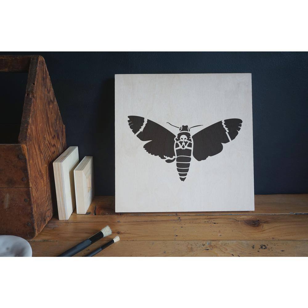 Stencil1 Moth Skull Stencil