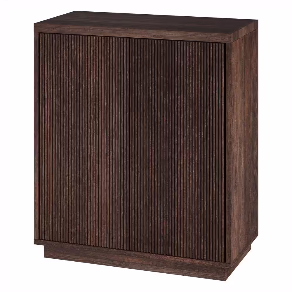 None Alston 27.75 in. Alder Brown Rectangular Accent Cabinet