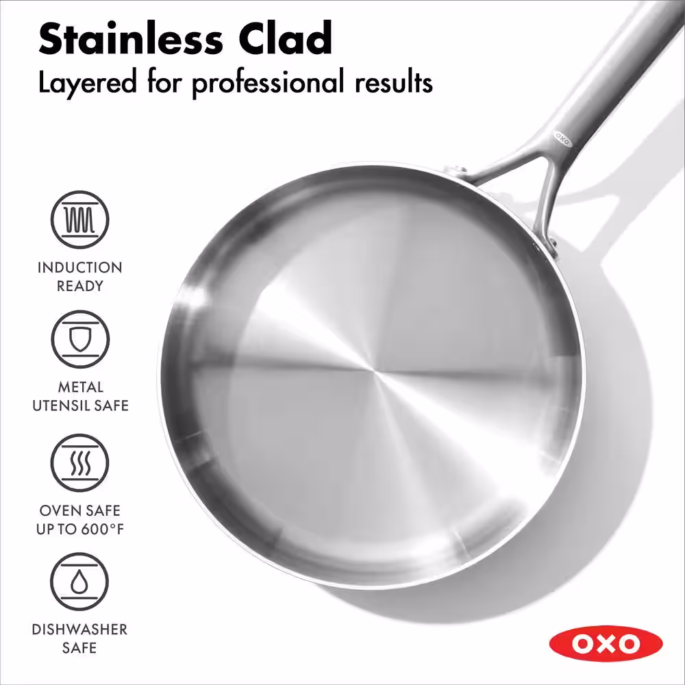 OXO Tri-Ply 10-Piece Stainless (Non-Stick) Mira Series Cookware Set