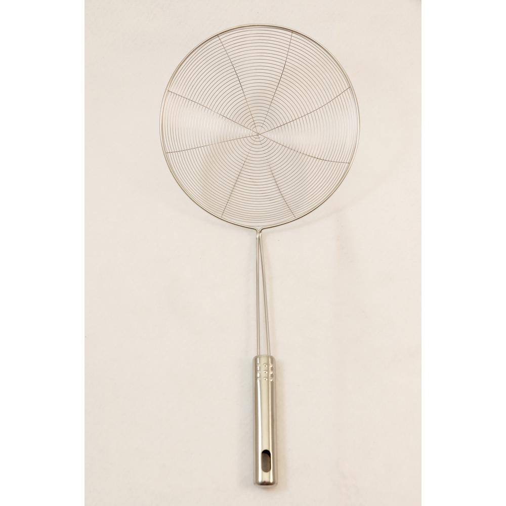 ExcelSteel 8 in. Stainless Steel Wire Strainer with Long Handle