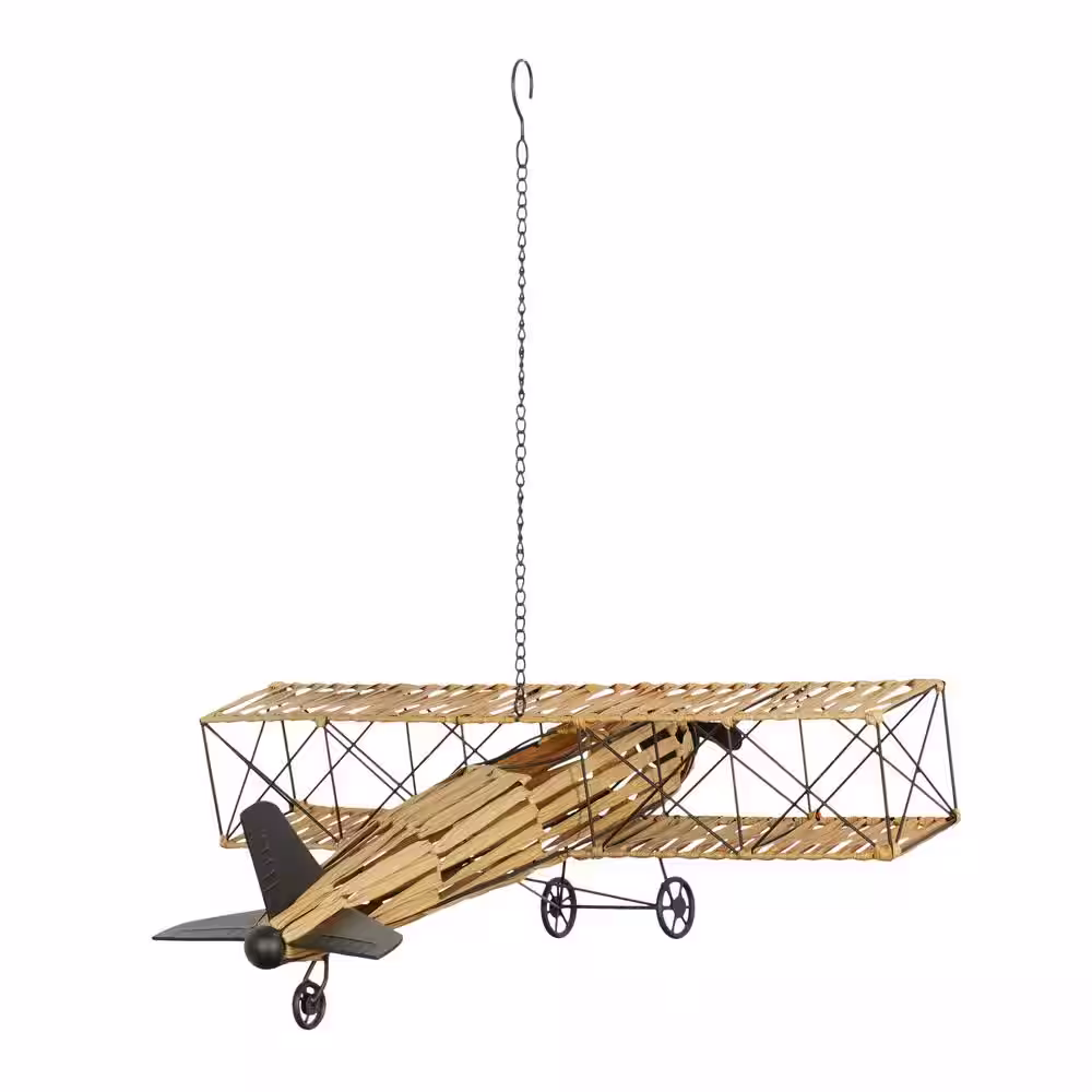 Litton Lane Plane Metal Sculpture