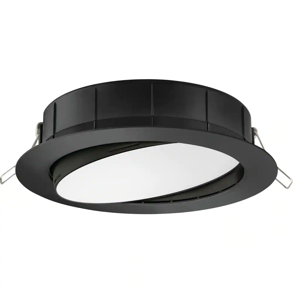 Lithonia Lighting 6 in. Selectable Color Temperature New Construction or Remodel Recessed Integrated LED Gimbal Kit Matte Black