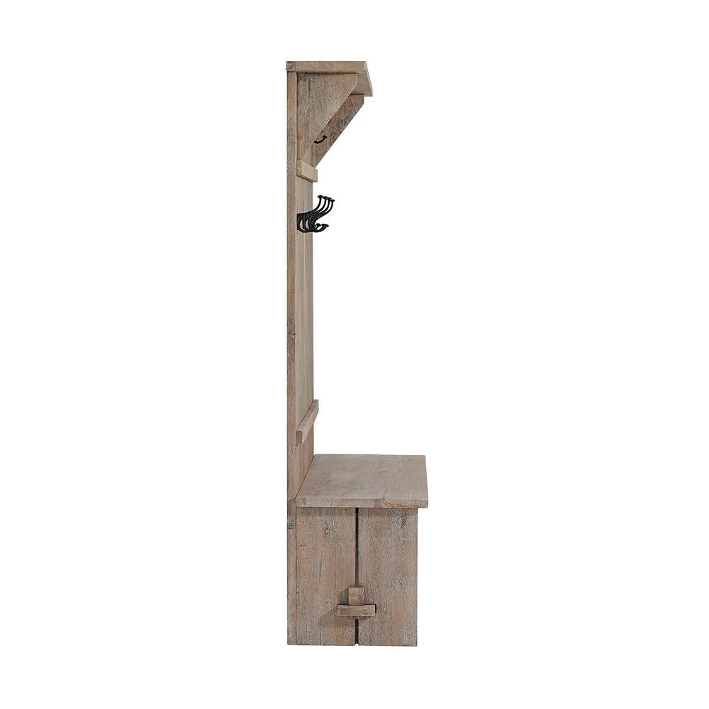 Alaterre Furniture Castleton 70 in. H Driftwood Hall Tree