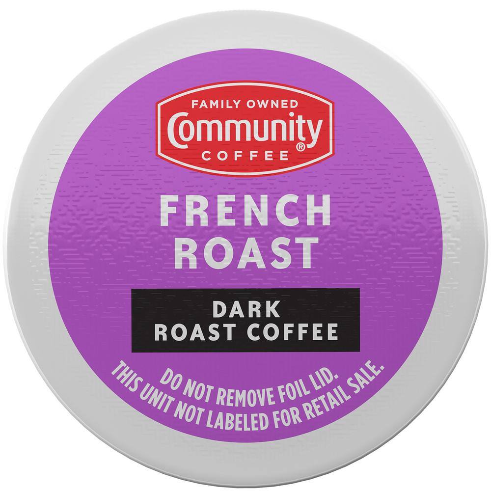 Community Coffee French Roast Extra Dark Roast Coffee Single Serve Cups (96-Pack)