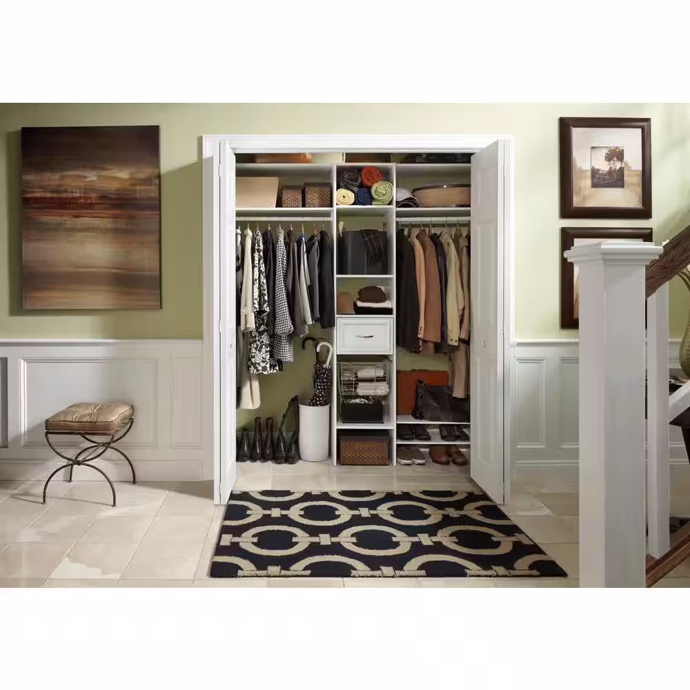 ClosetMaid Selectives 30 in. - 48 in. White Adjustable Teardrop Closet Rod