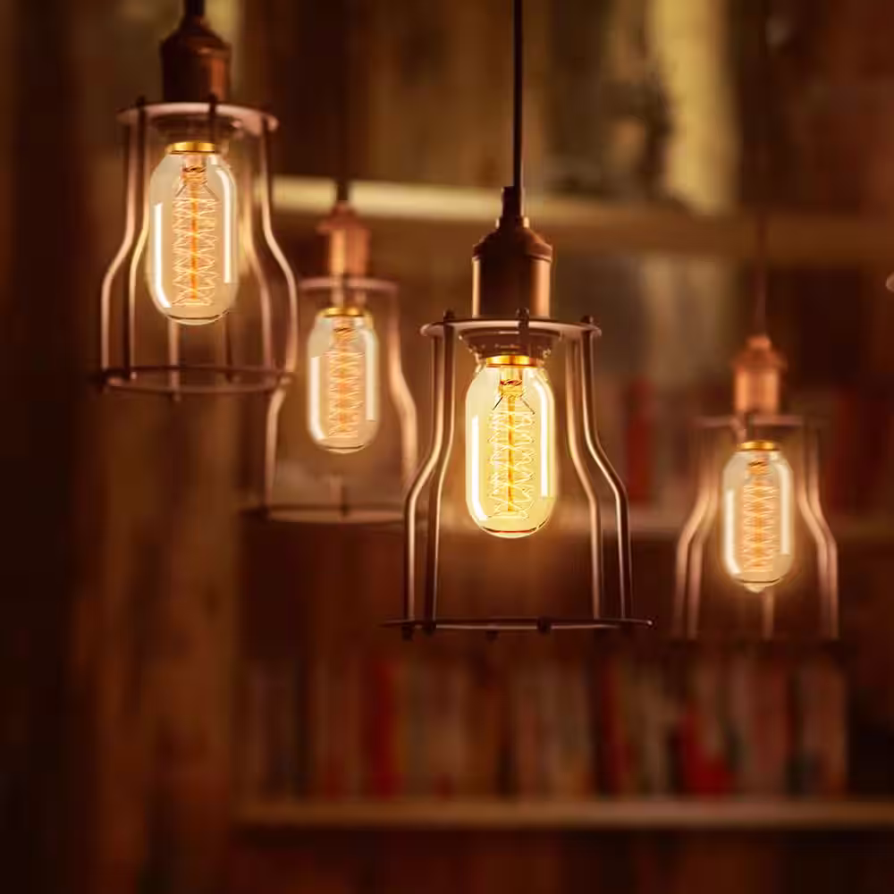 YANSUN 40-Watt T45 E26 Edison Dimmable Incandescent Light Bulb Warm White 2700K (4-Pack)