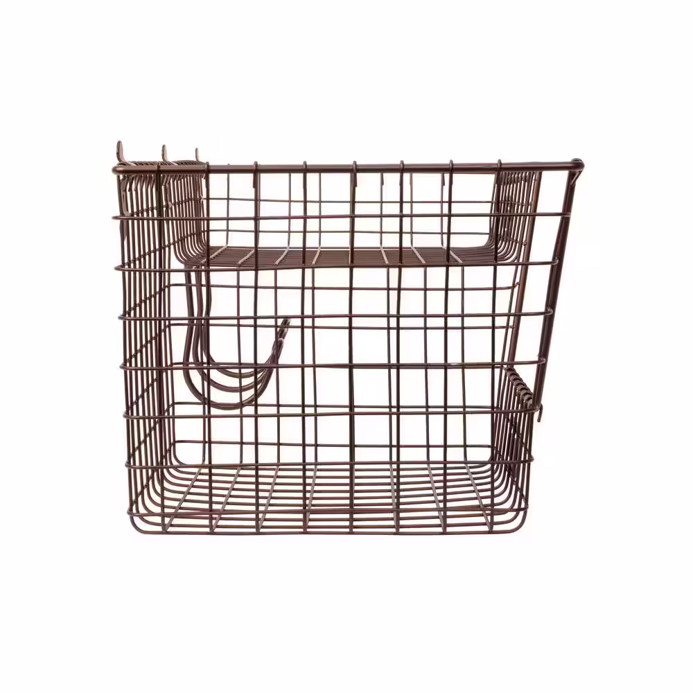 Spectrum 8.75 in. H x 24 in. W Bronze Steel 1-Drawer Wide Mesh Wire Basket