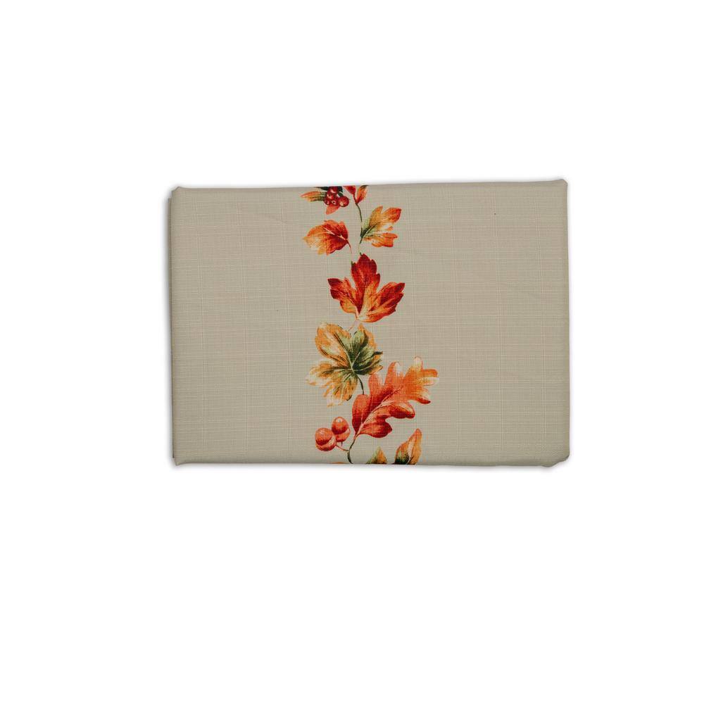 None Sienna 52 in. x 70 in. 100% Polyester Beige Floral Tablecloth