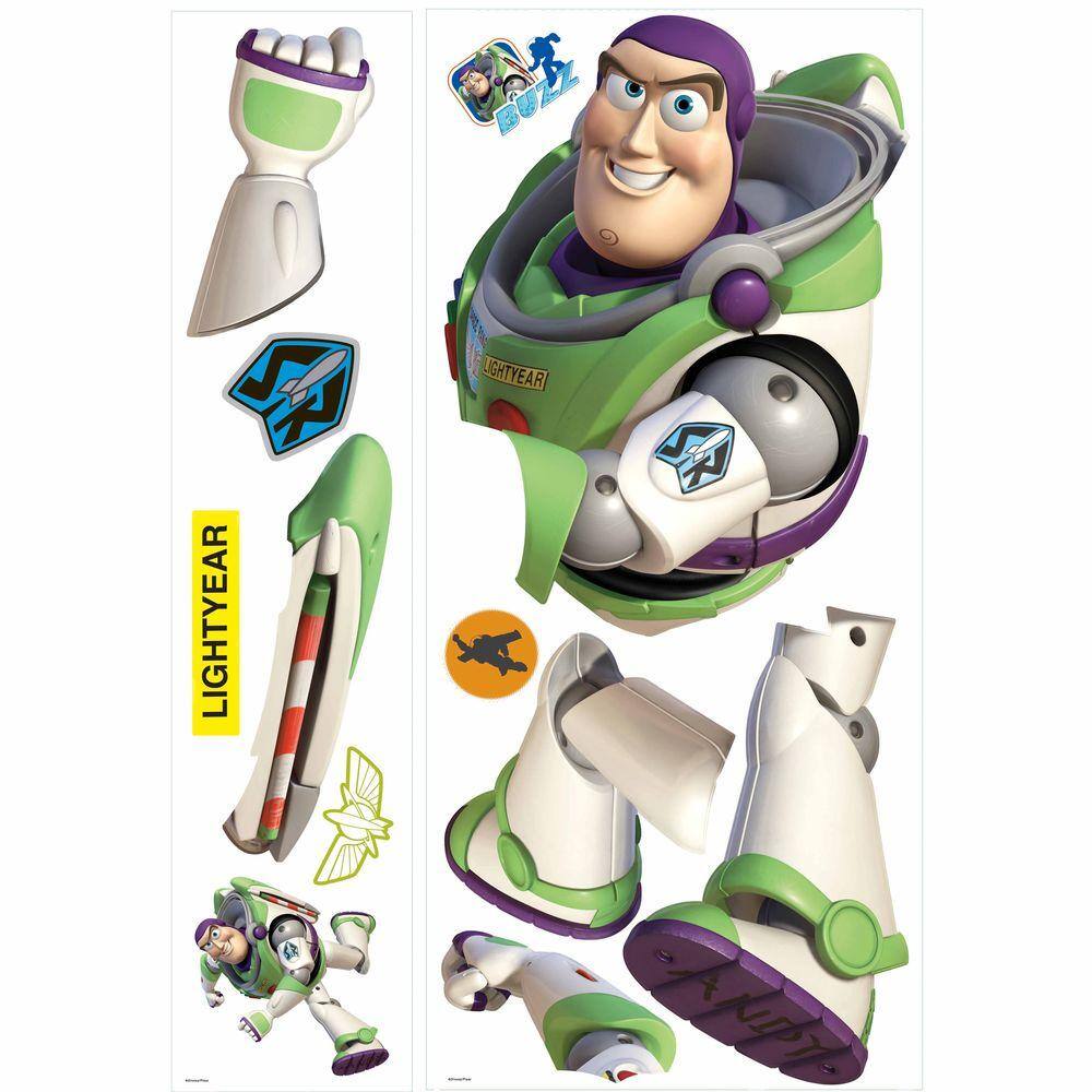RoomMates 5 in. x 19 in. Toy Story Buzz 12-Piece Peel and Stick Giant Wall Decals