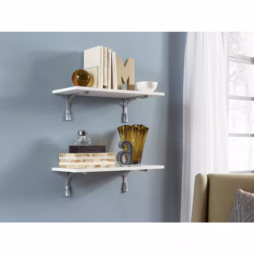 Rubbermaid White Laminated Wood Shelf 10 in. D x 36 in. L