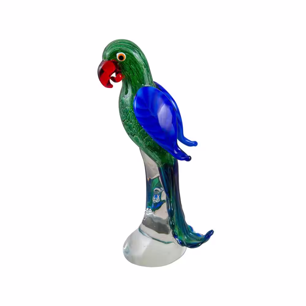Dale Tiffany Zuma Parrot Handcrafted Art Glass Figurine