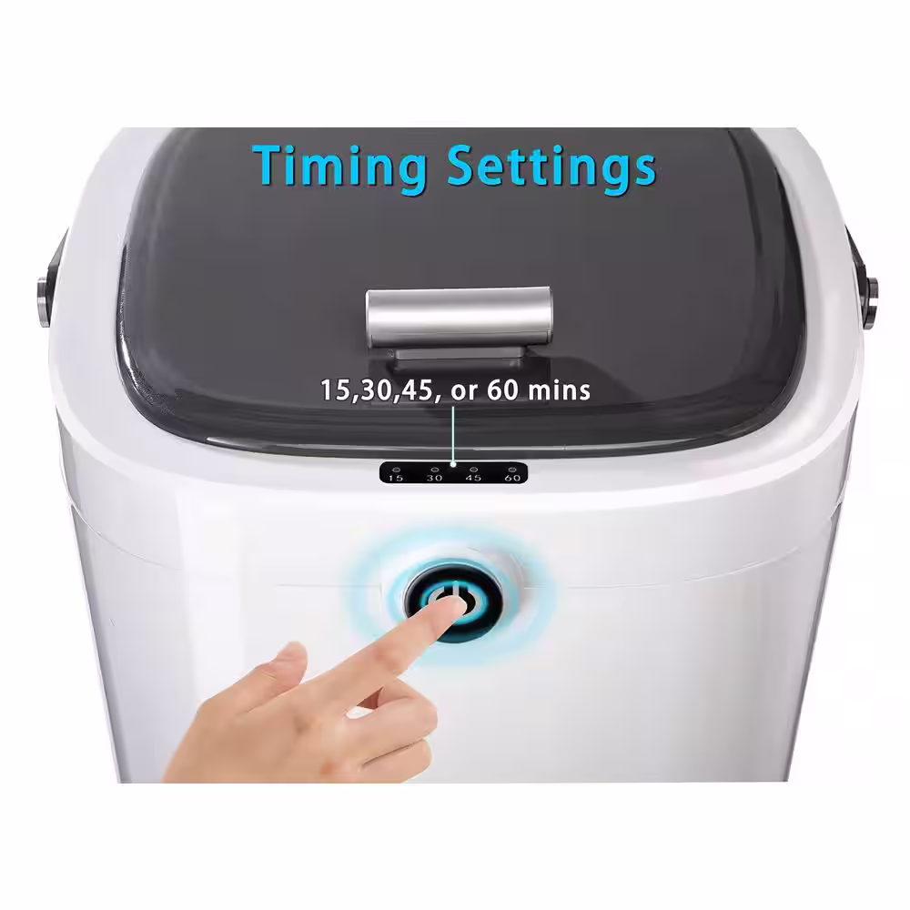 None Luxury Large Towel Hot Warmer Bucket with Auto Shut Off-Fits Up to Two Oversized Towels in Gray