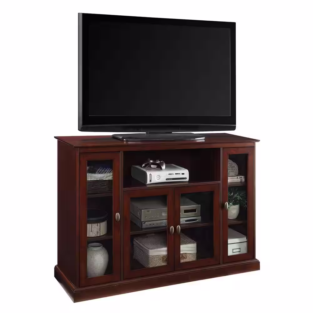 Convenience Concepts 16 in. Espresso Wood TV Stand Fits TVs Up to 50 in. with Storage Doors